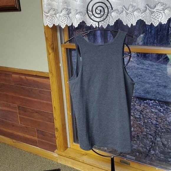 Rise Embroidered Logo Sz. M Grey Tank Top - Picture 7 of 8